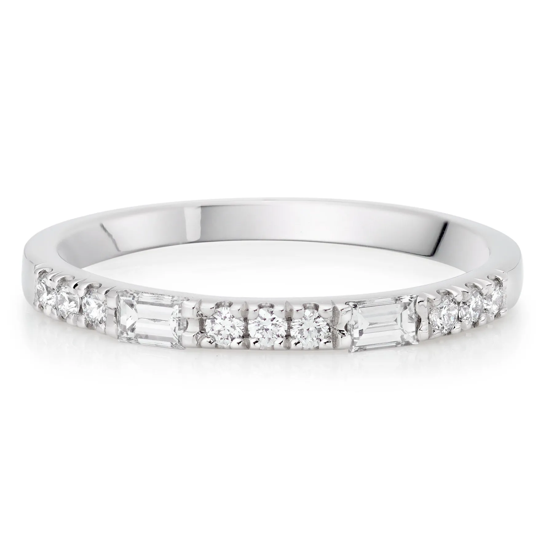 Beaverbrooks Platinum Diamond 2mm Ladies Wedding Ring