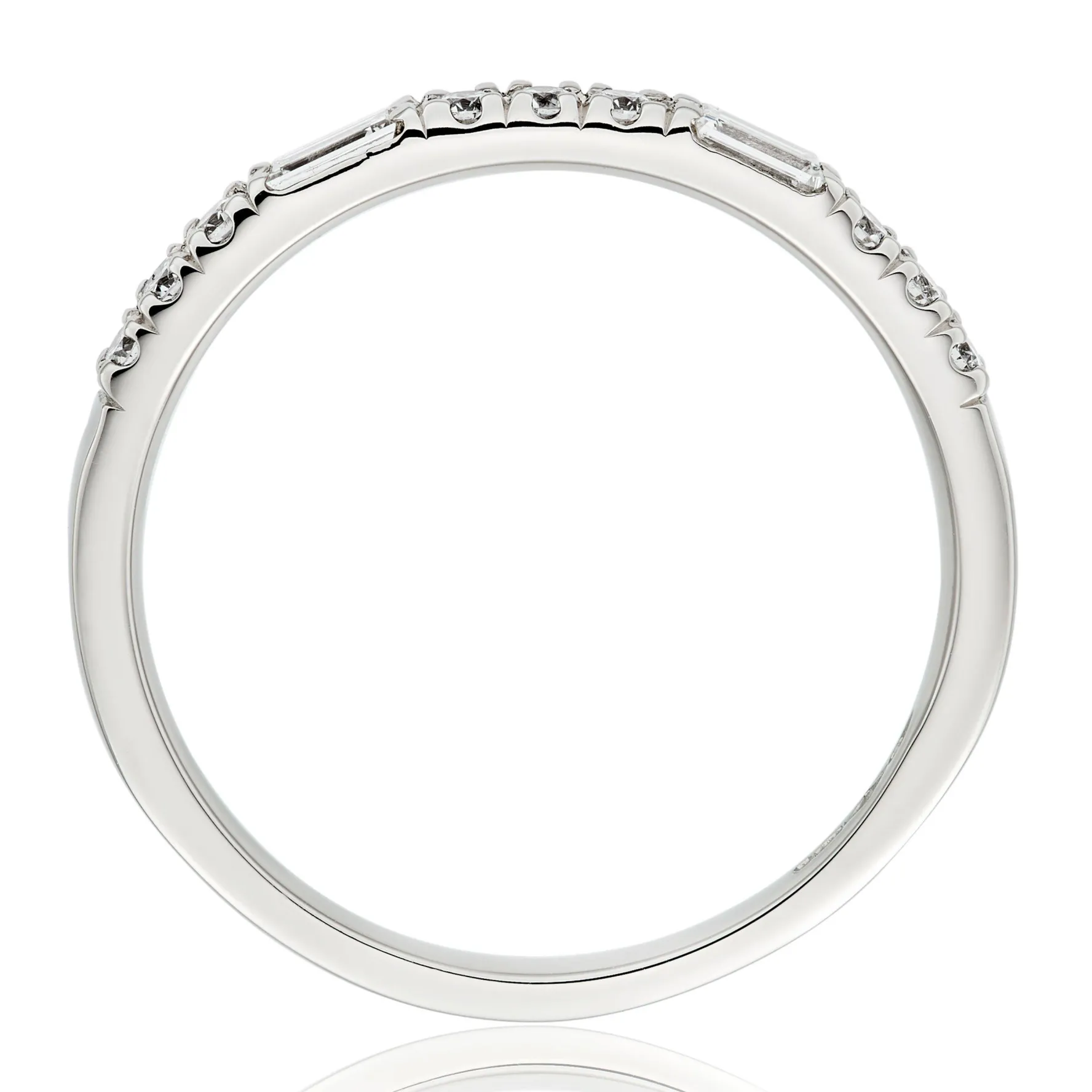 Beaverbrooks Platinum Diamond 2mm Ladies Wedding Ring