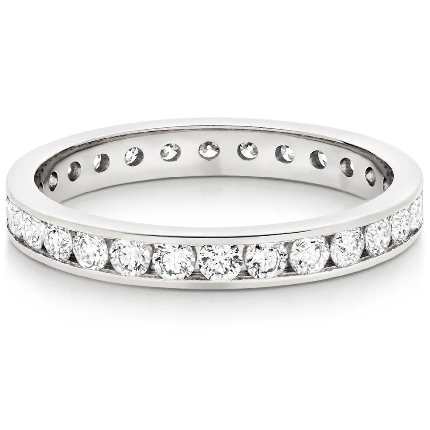 Beaverbrooks Platinum Diamond 3mm Full Eternity Ring