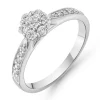 Beaverbrooks Platinum Diamond Cluster Engagement Ring