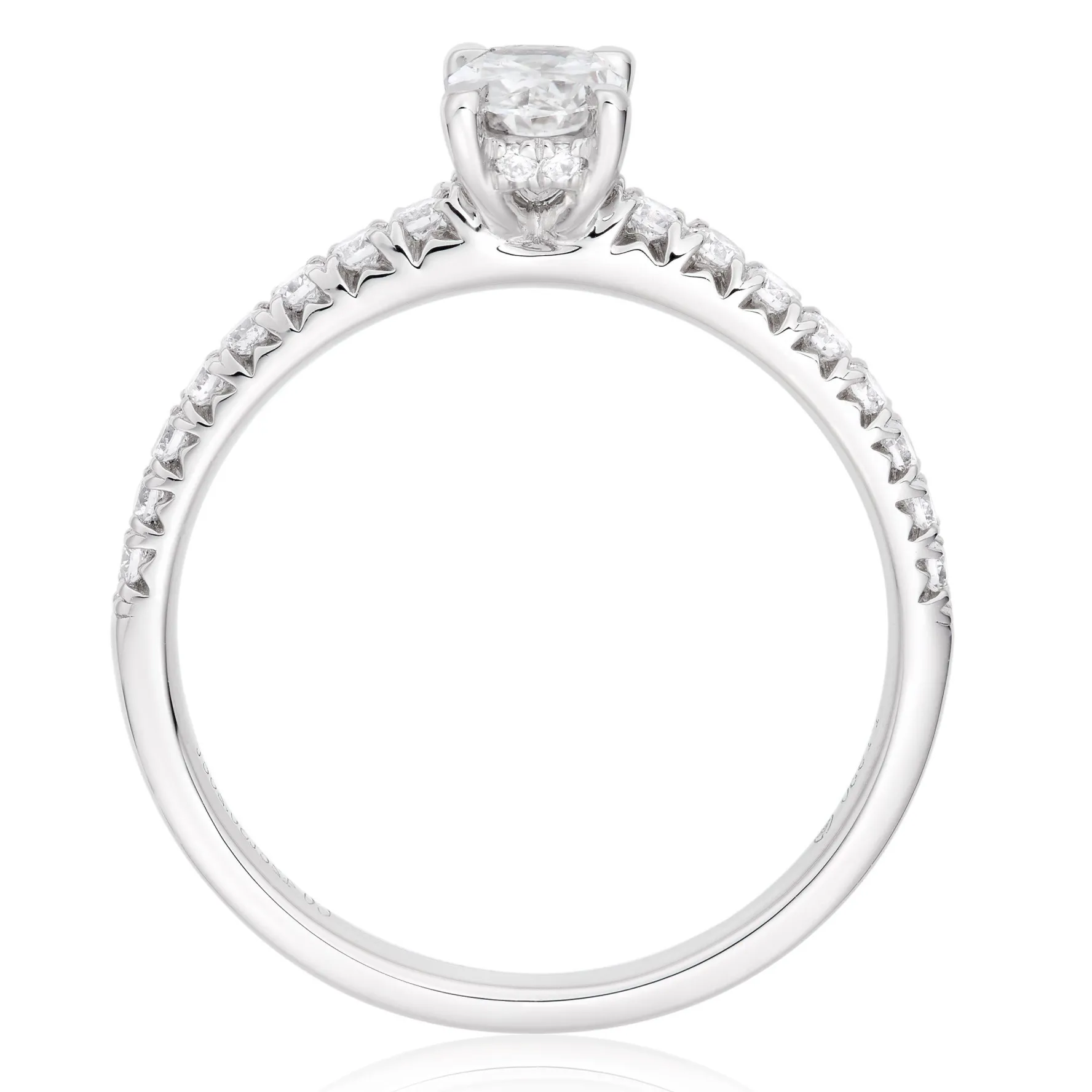 Beaverbrooks Platinum Diamond Oval Cut Solitaire Ring