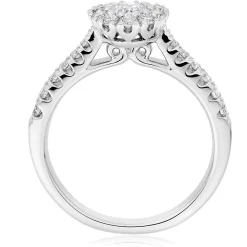 Beaverbrooks Platinum Diamond Halo Ring