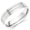 Beaverbrooks Platinum Fancy 5mm Men's Wedding Ring