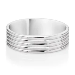 Beaverbrooks Platinum Fancy 6mm Men's Wedding Ring