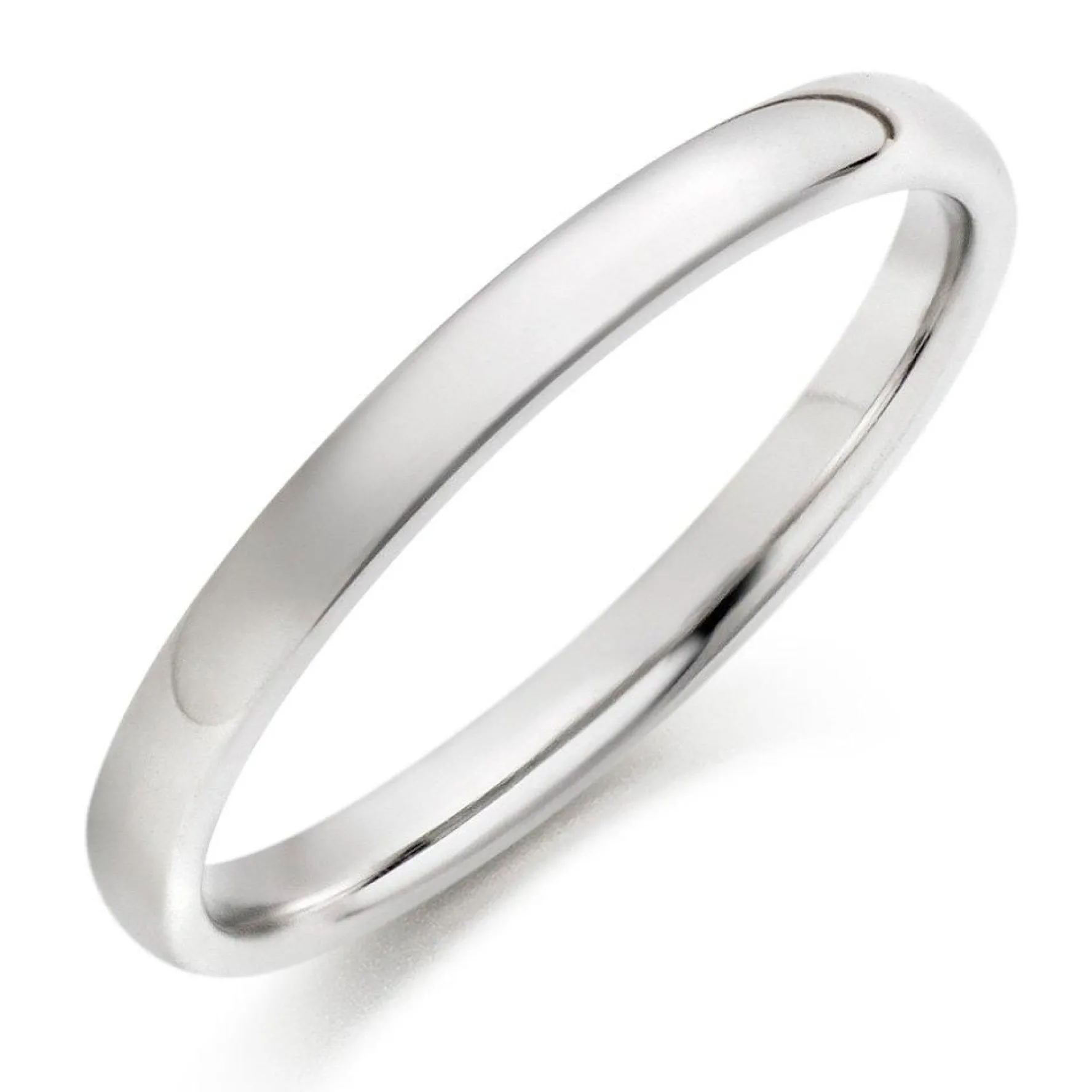Beaverbrooks Platinum 2mm Court Wedding Ring