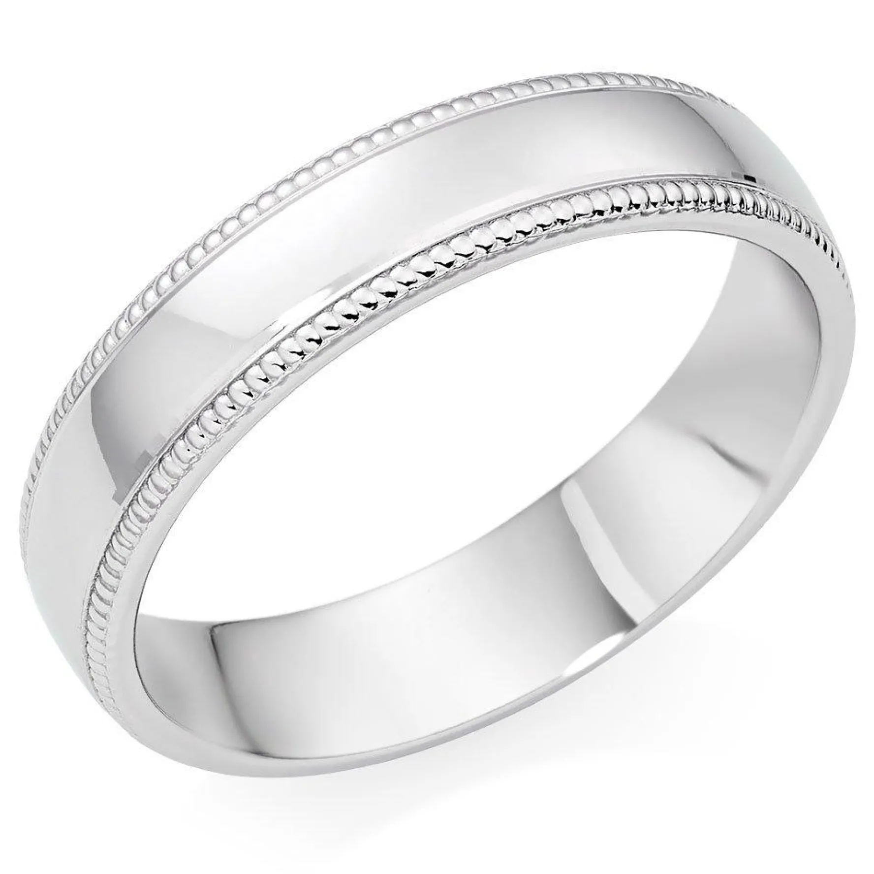 Beaverbrooks Platinum 5mm Men's Wedding Ring