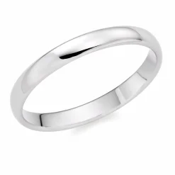 Beaverbrooks Platinum 2.5mm Court Wedding Ring