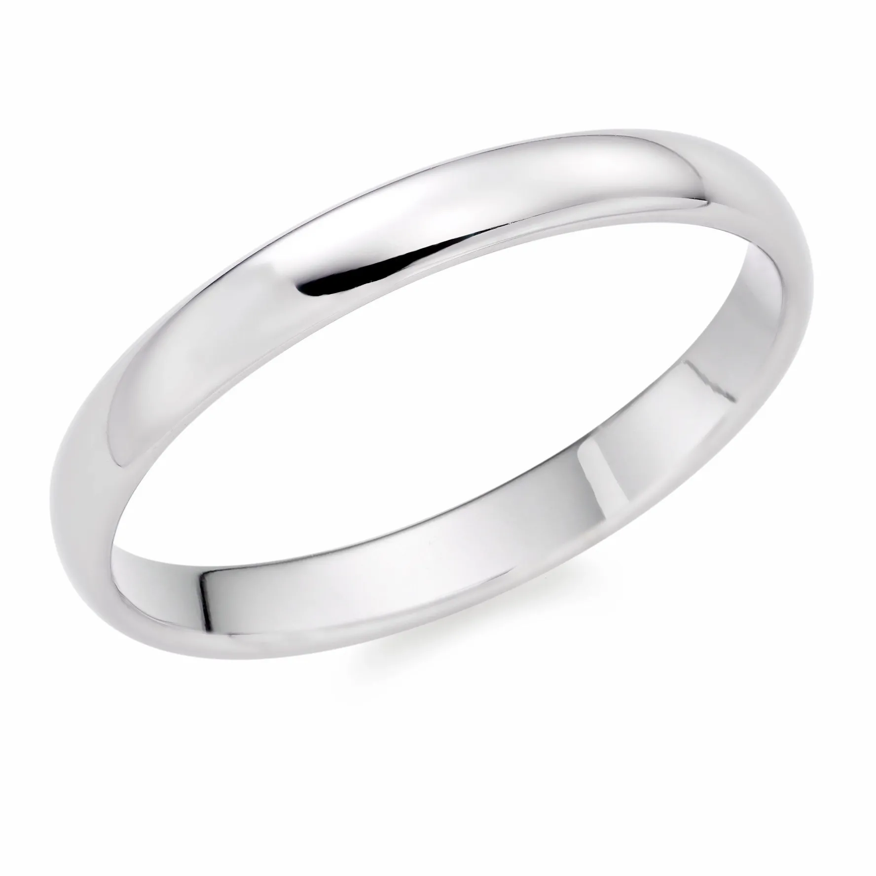 Beaverbrooks Platinum 2.5mm Court Wedding Ring