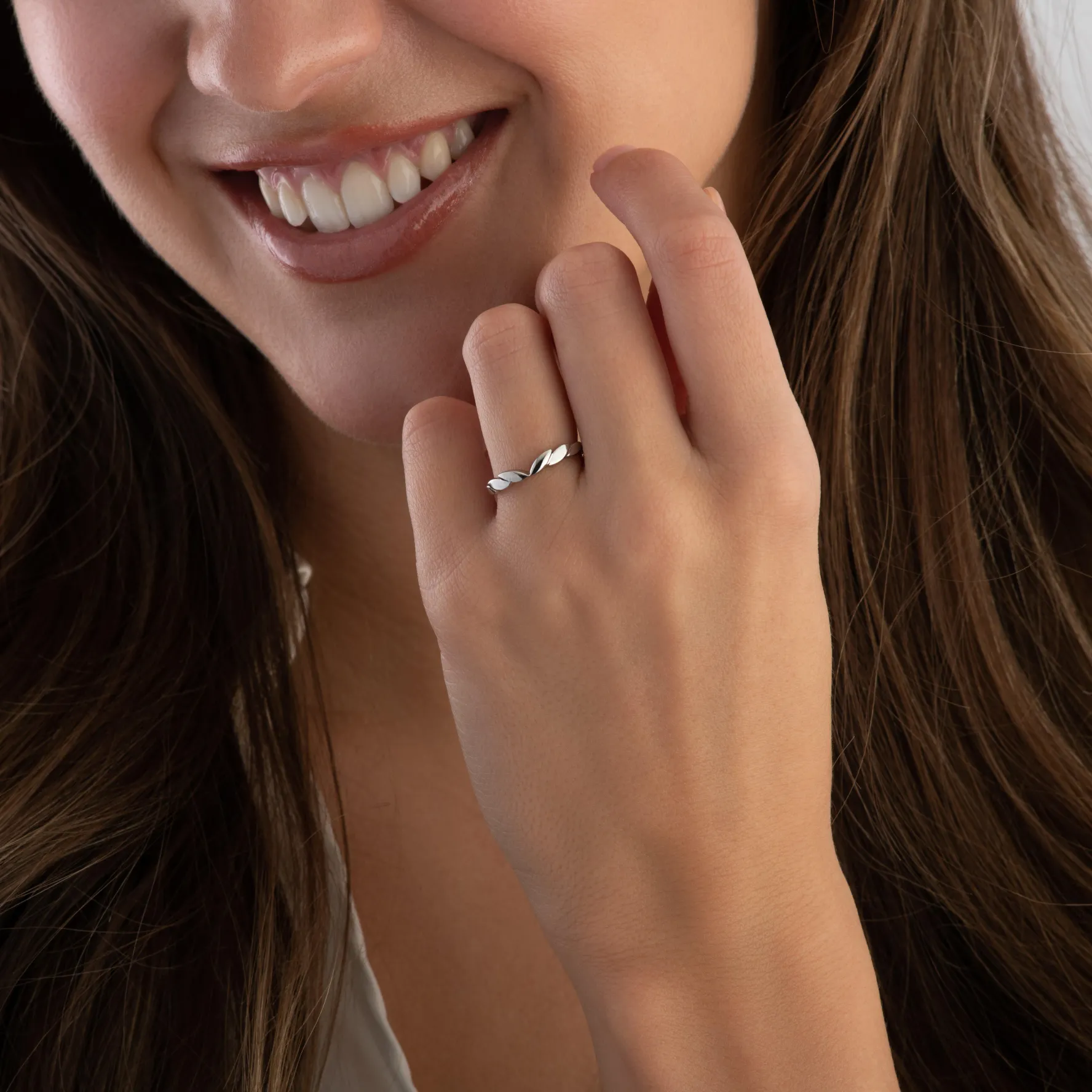 Beaverbrooks Platinum Petal Ladies Wedding Ring