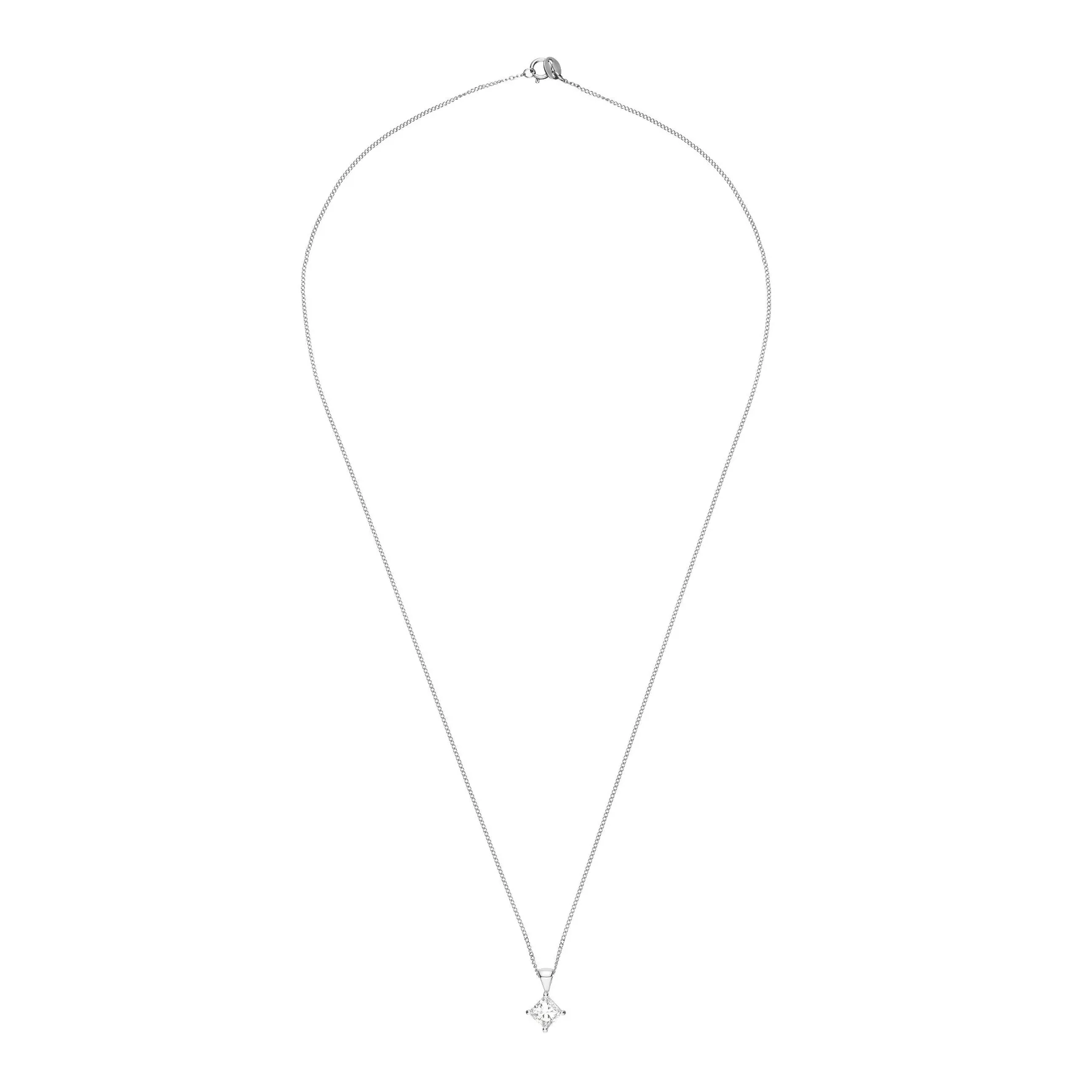 Beaverbrooks Platinum Princess Diamond Pendant