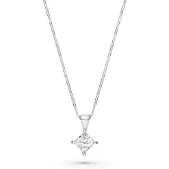 Beaverbrooks Platinum Princess Diamond Pendant