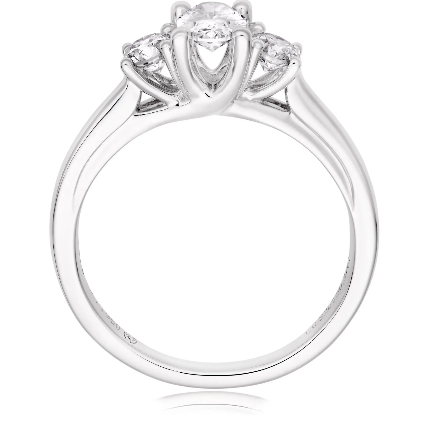 Beaverbrooks Platinum Three Stone Diamond Ring