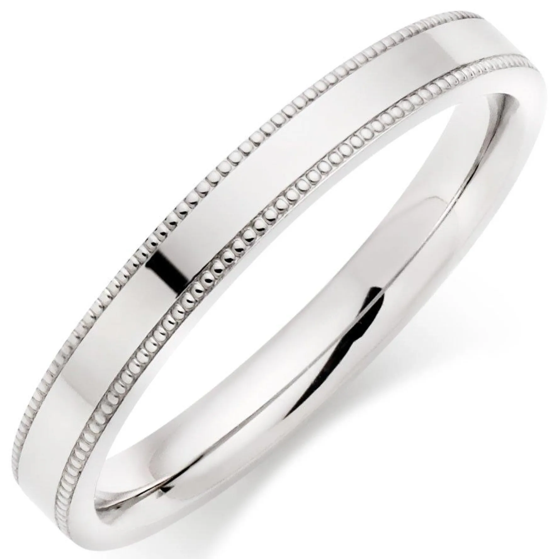 Beaverbrooks Platinum Vintage 2.5mm Ladies Wedding Ring