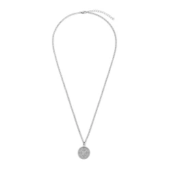 Beaverbrooks Rhodium Plated Compass Men’s Pendant
