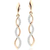 Beaverbrooks Rose Gold Plated Silver Cubic Zirconia Infinity Drop Earrings