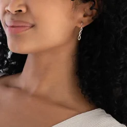 Beaverbrooks Rose Gold Plated Silver Cubic Zirconia Infinity Drop Earrings
