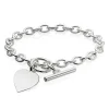 Beaverbrooks Silver Belcher Heart Bracelet
