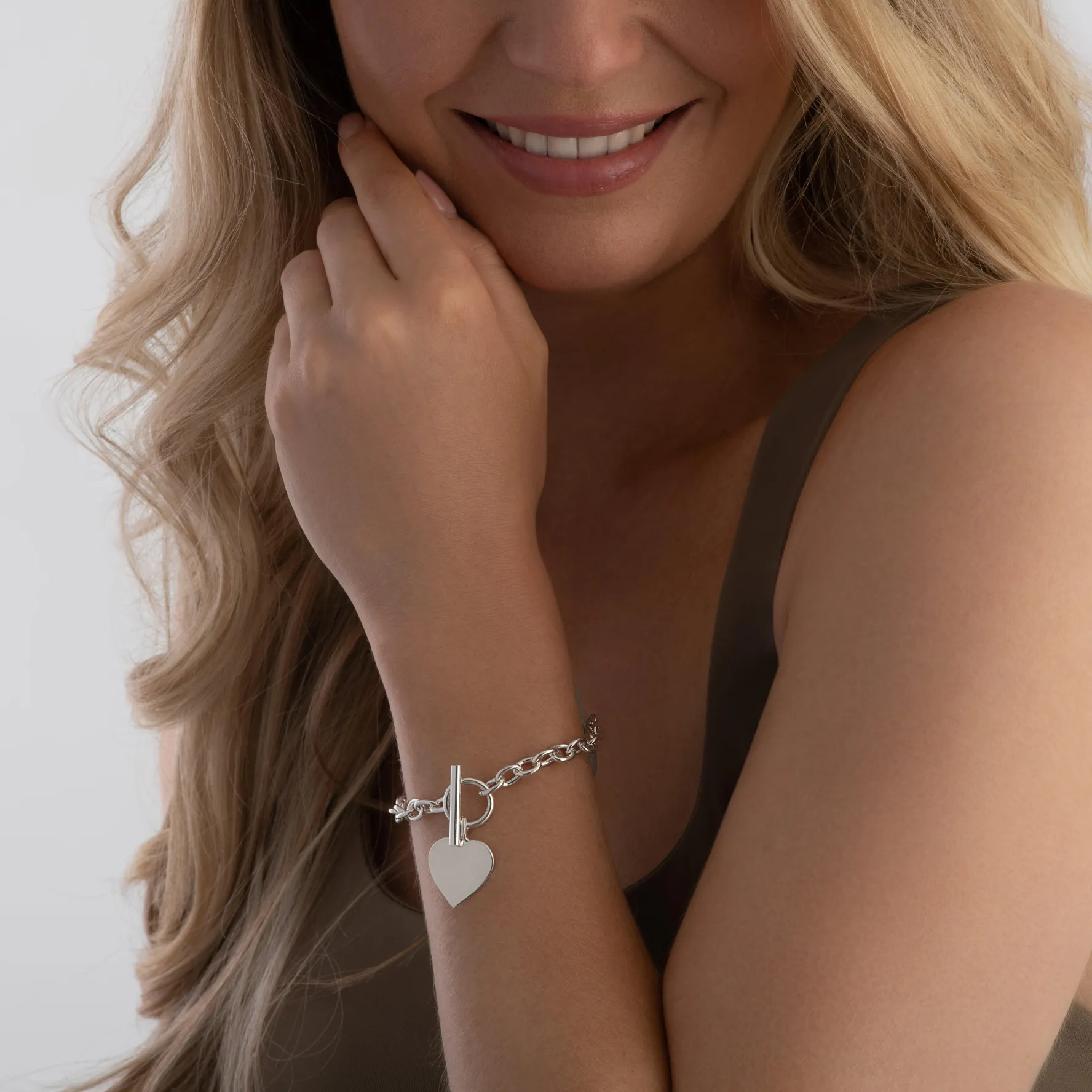 Beaverbrooks Silver Belcher Heart Bracelet