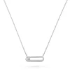 Beaverbrooks Silver Cubic Zirconia Glide Necklace