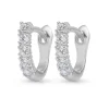 Beaverbrooks Silver Cubic Zirconia Huggie Earrings