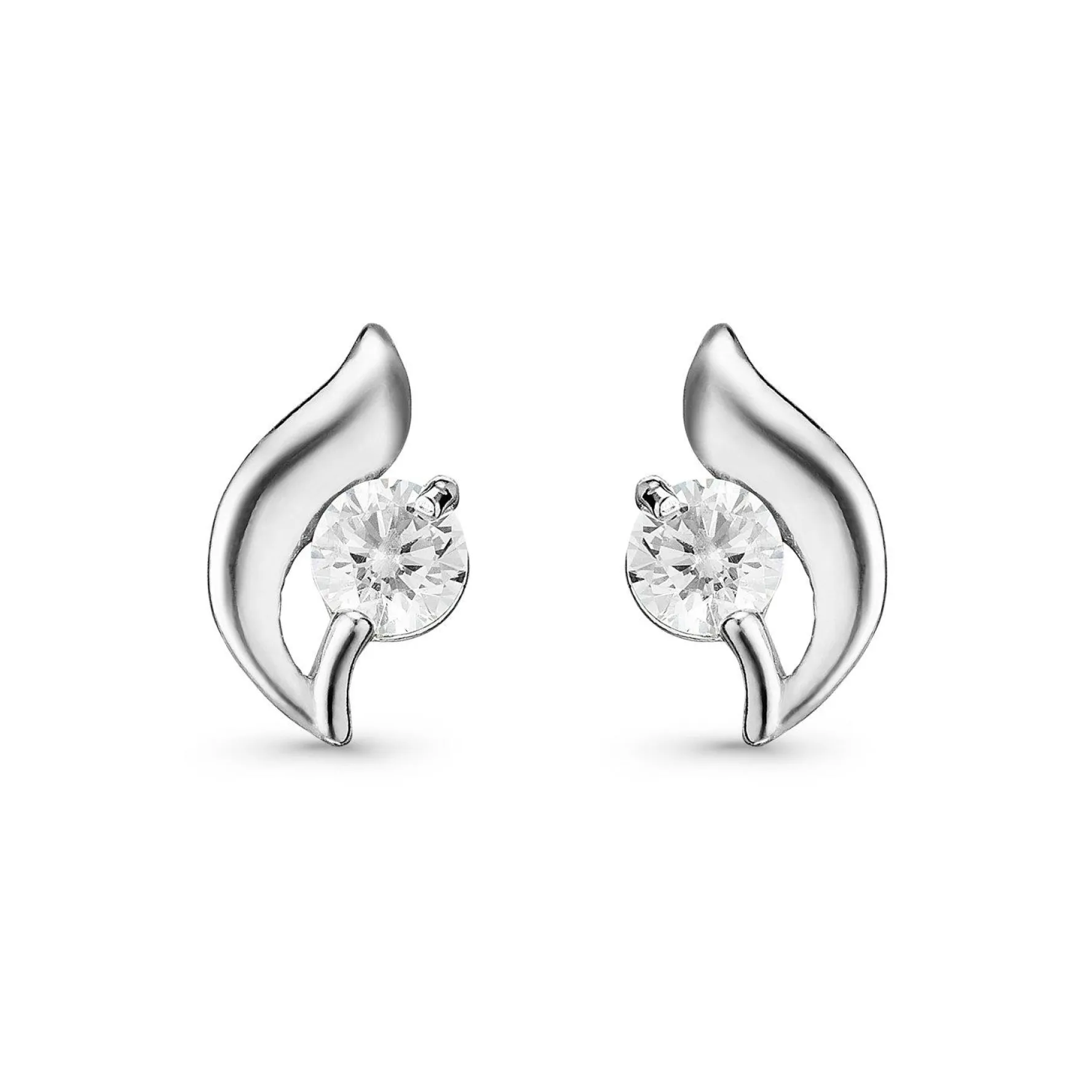 Beaverbrooks Silver Cubic Zirconia Stud Earrings