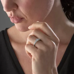 Beaverbrooks Silver Cubic Zirconia Five Stone Ring