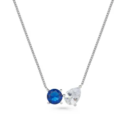 Beaverbrooks Silver Cubic Zirconia Necklace