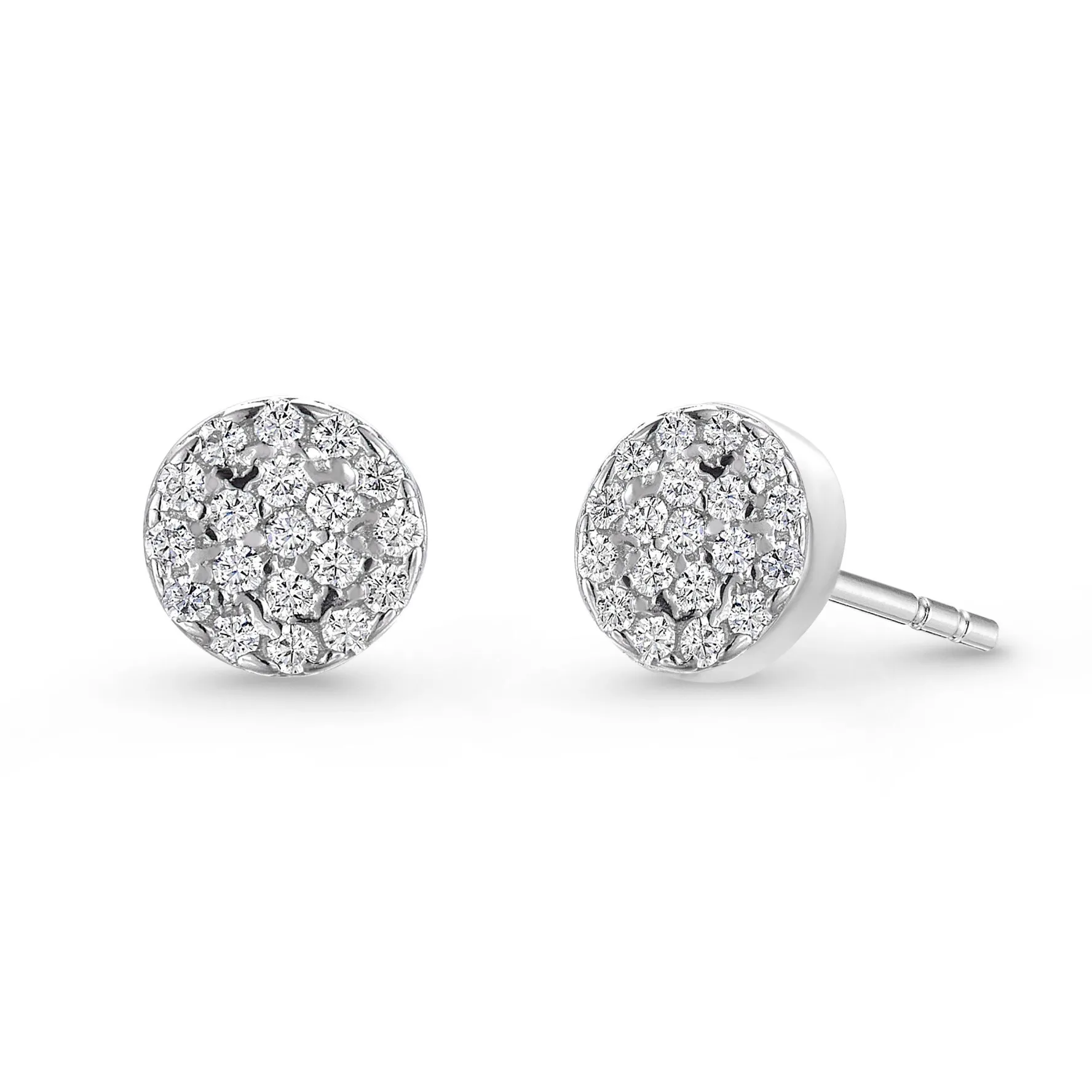 Beaverbrooks Silver Cubic Zirconia Stud Earrings