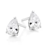 Beaverbrooks Silver Cubic Zirconia Pear Stud Earrings