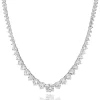 Beaverbrooks Silver Cubic Zirconia Necklace - 45cm
