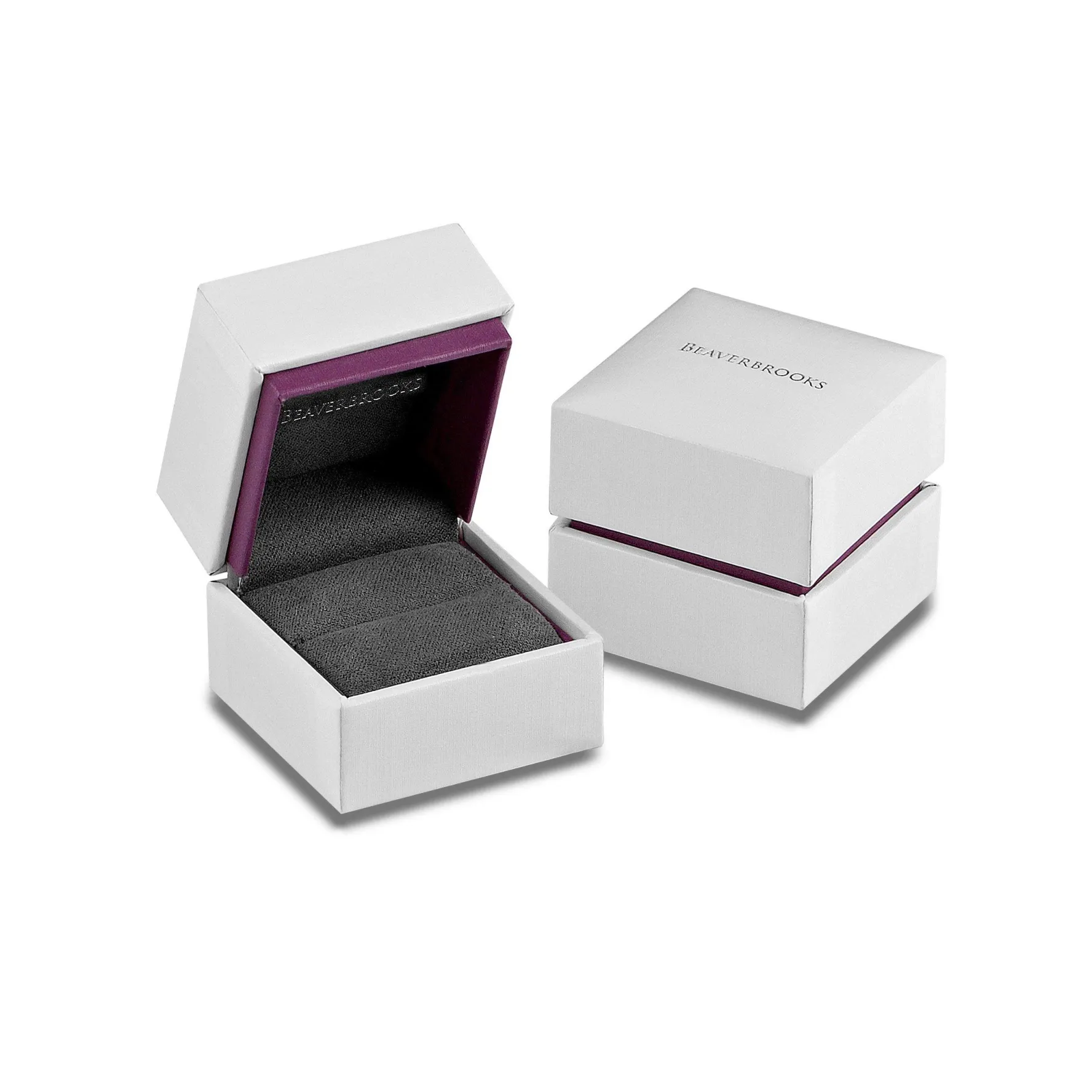 Beaverbrooks Silver Cubic Zirconia Two Row Ring