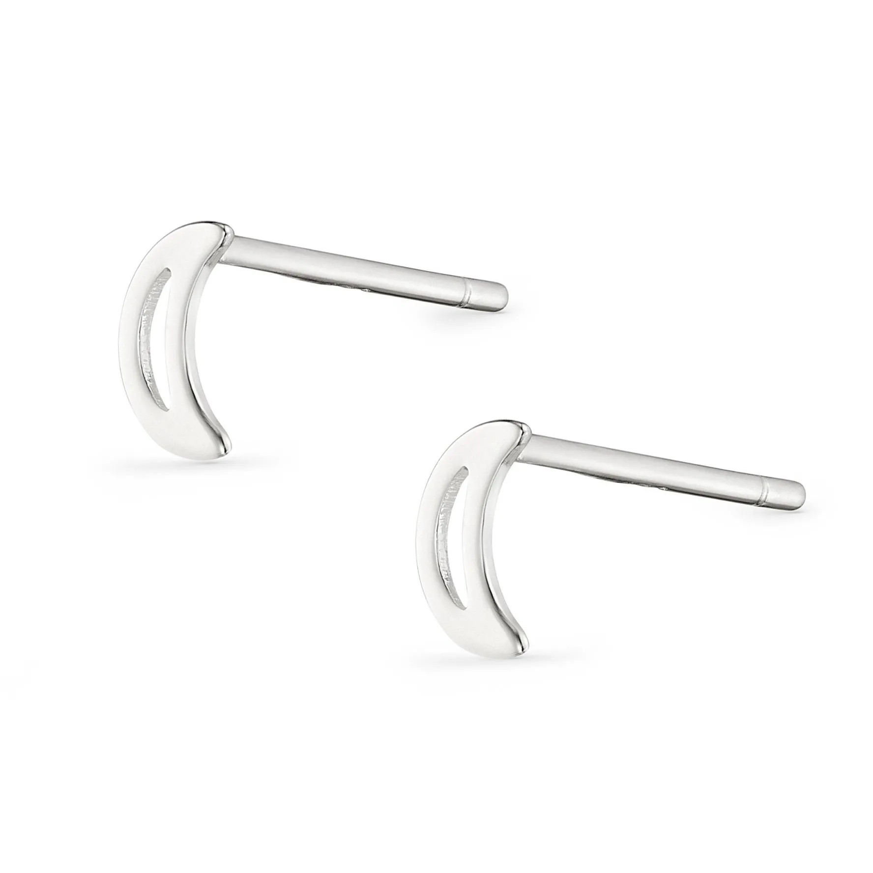 Beaverbrooks Silver Cubic Zirconia Moon and Star Earrings Set