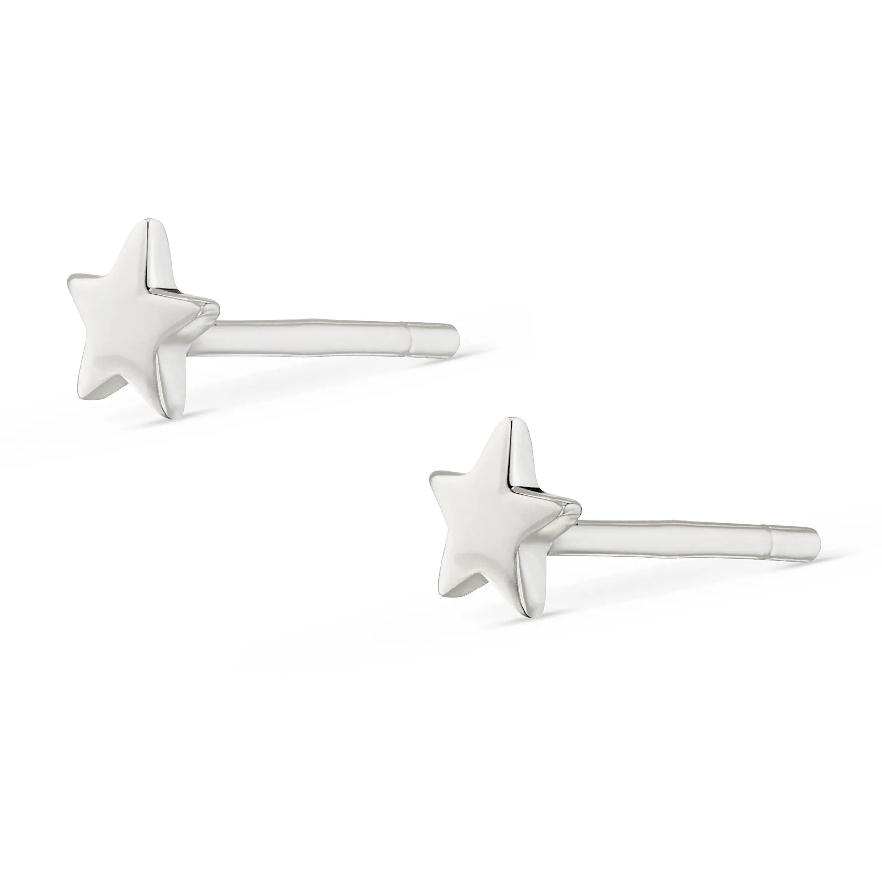 Beaverbrooks Silver Cubic Zirconia Moon and Star Earrings Set