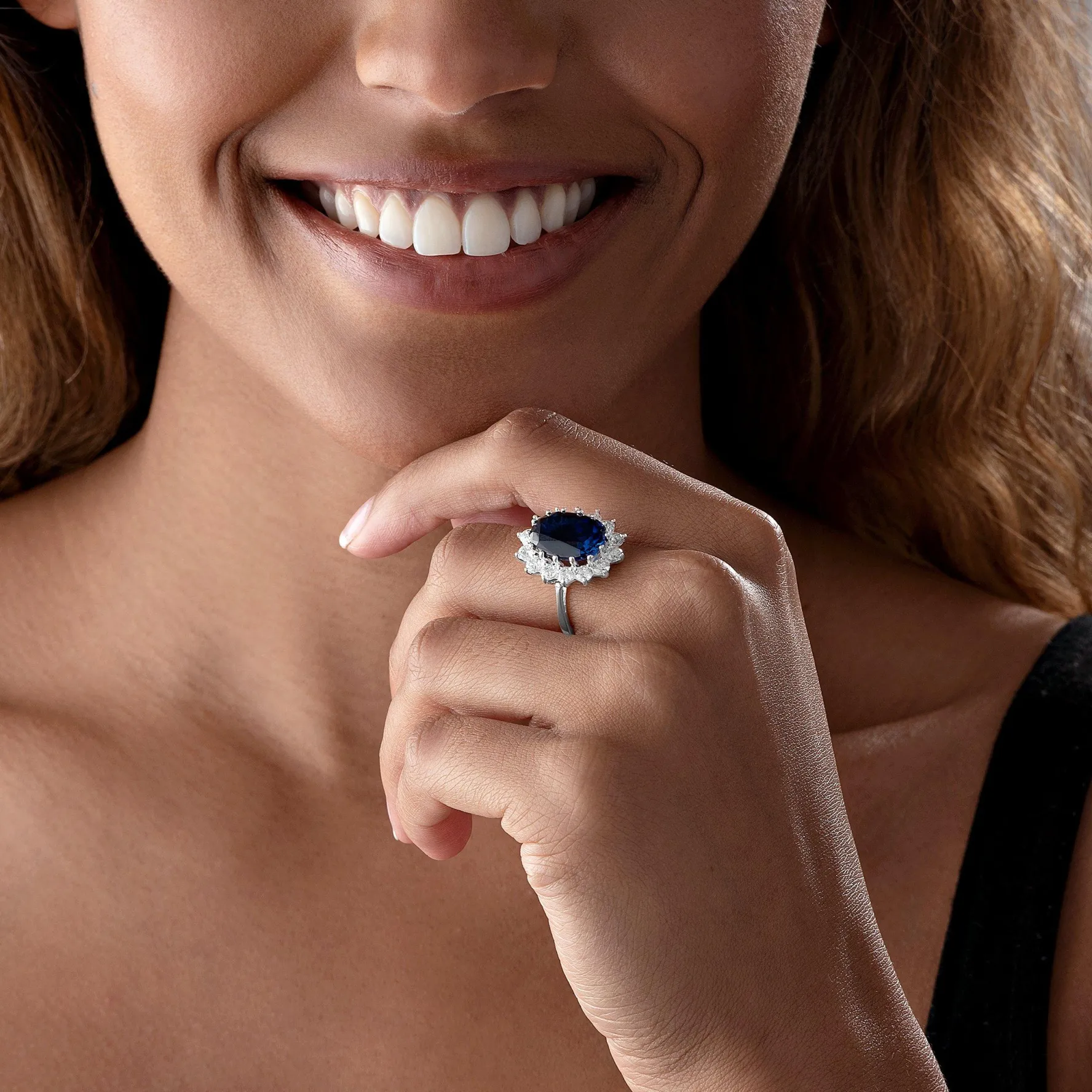 Beaverbrooks Silver Cubic Zirconia Cluster Ring