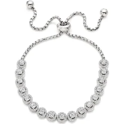Beaverbrooks Silver Cubic Zirconia Bracelet