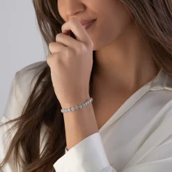Beaverbrooks Silver Cubic Zirconia Bracelet