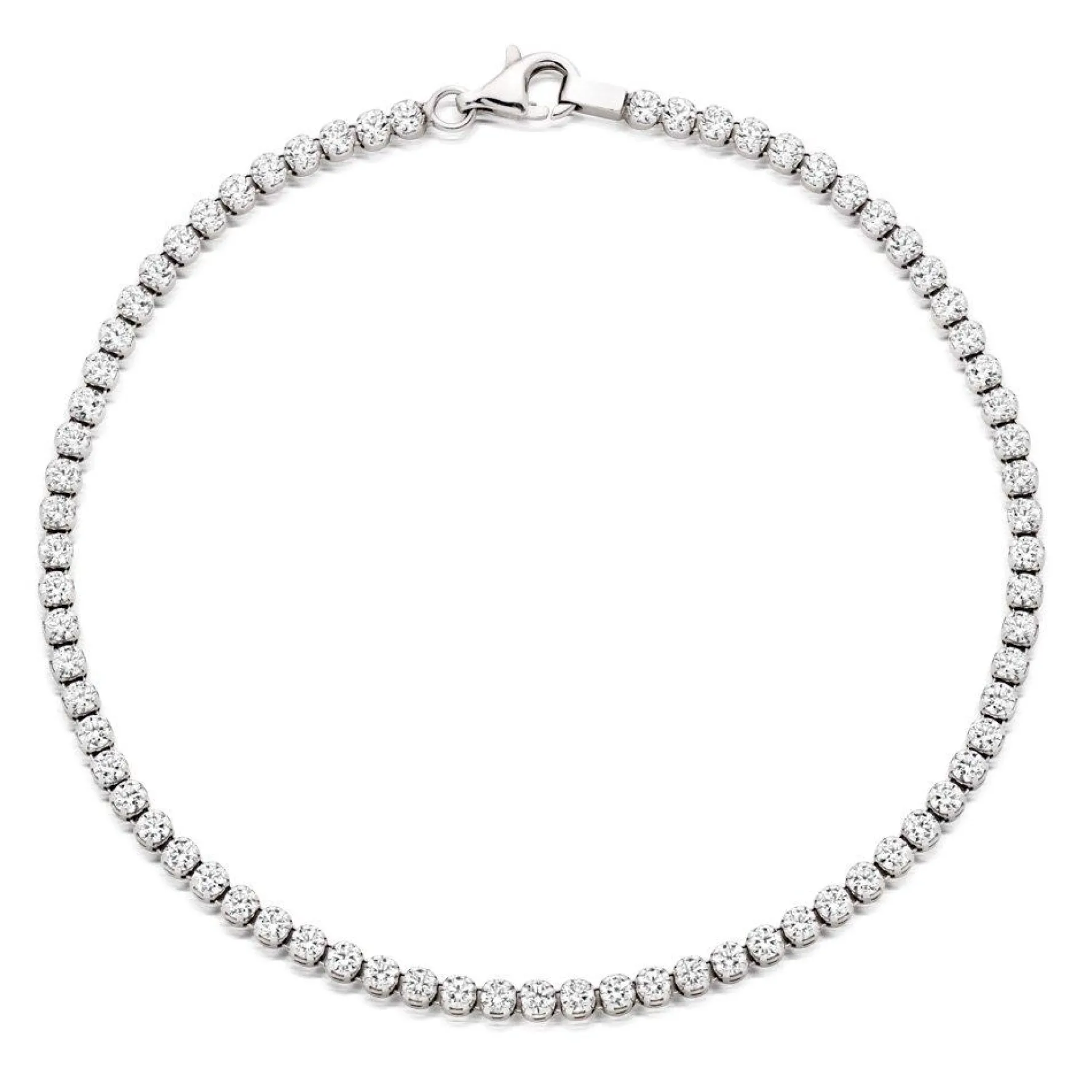 Beaverbrooks Silver Cubic Zirconia Tennis Bracelet
