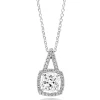 Beaverbrooks Silver Cubic Zirconia Halo Pendant