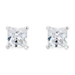 Beaverbrooks Silver Cubic Zirconia Fancy Cut Earrings Set