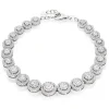Beaverbrooks Silver Cubic Zirconia Graduated Halo Bracelet