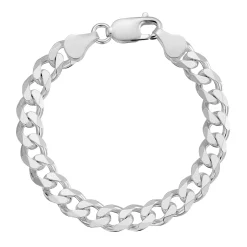 Beaverbrooks Silver Father and Son Wide Curb Bracelet Set