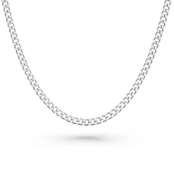 Beaverbrooks Silver Father and Son Curb Chain Set