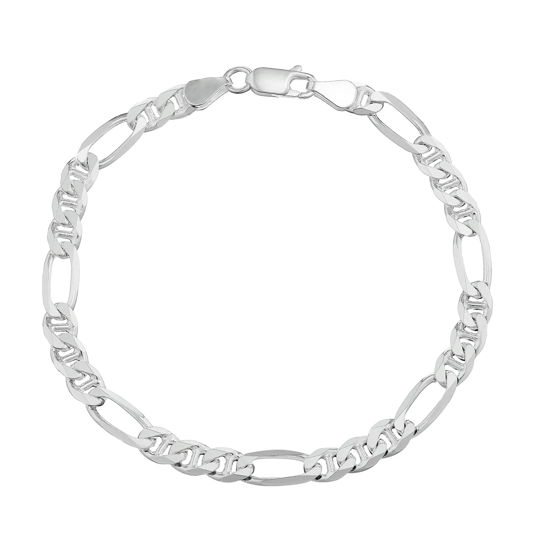 Beaverbrooks Silver Figaro Bracelet