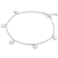 Beaverbrooks Silver Heart Anklet