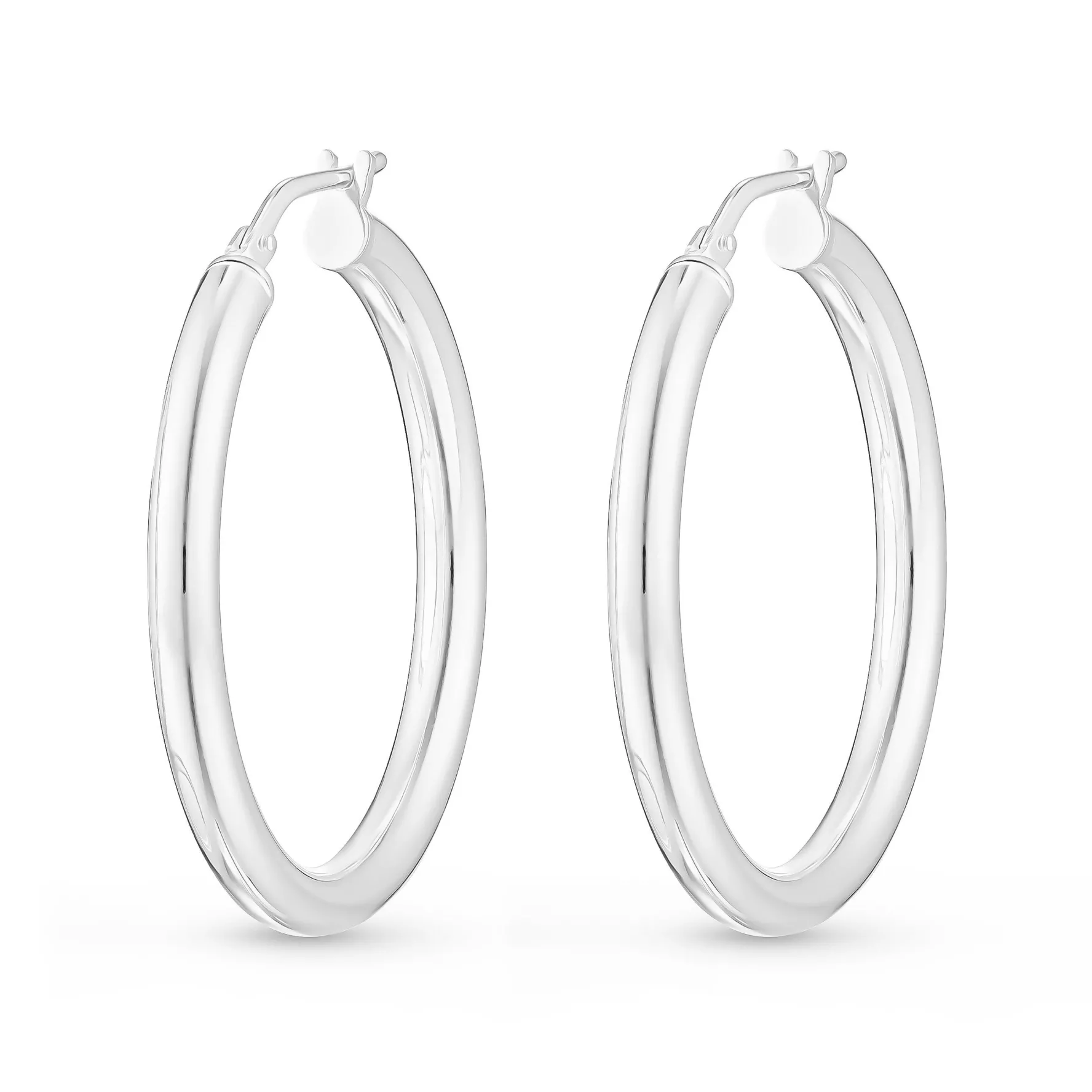 Beaverbrooks Silver Hoop Earrings