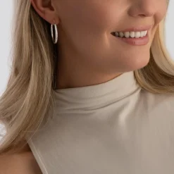 Beaverbrooks Silver Hoop Earrings