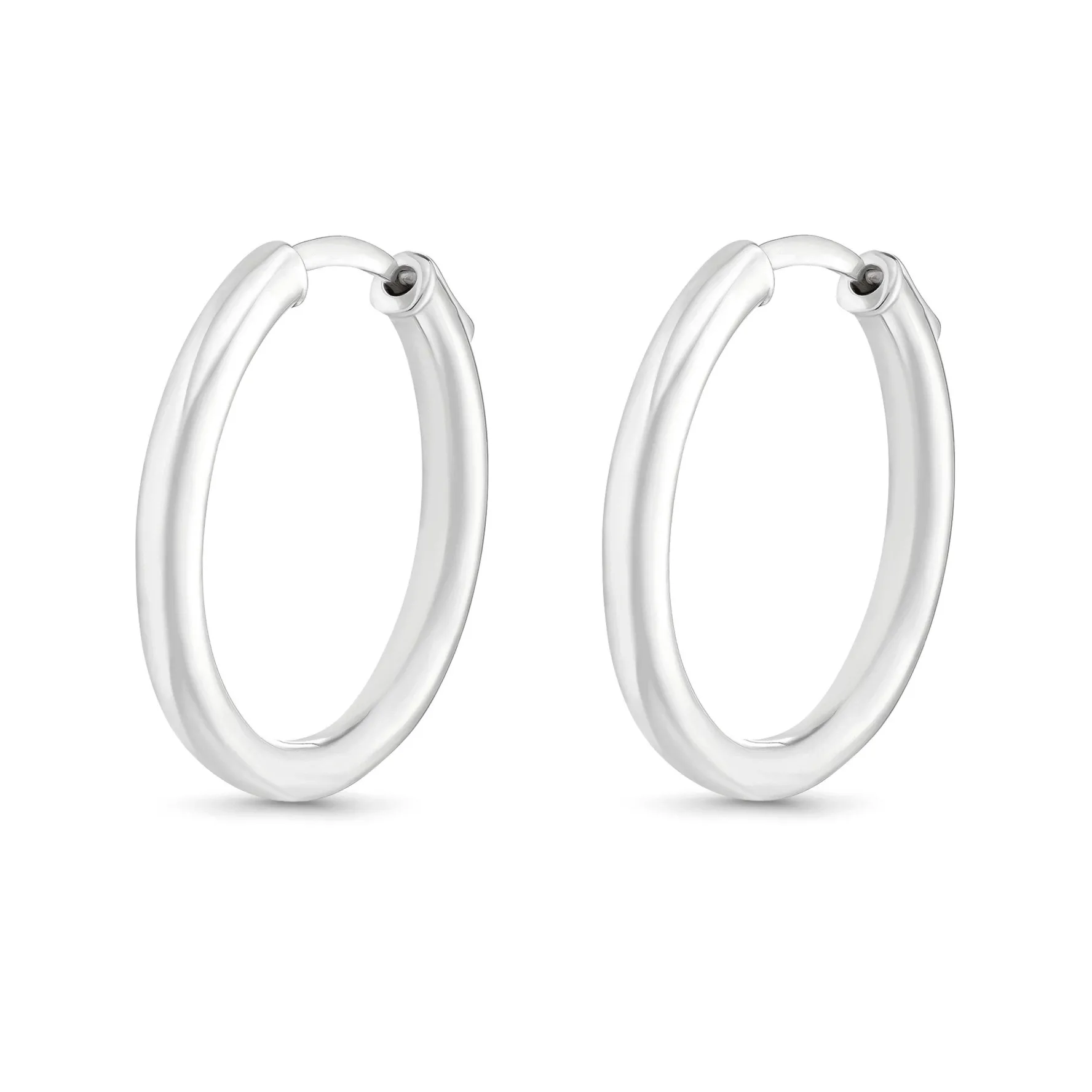 Beaverbrooks Silver 32mm Hoop Earrings
