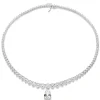 Beaverbrooks Silver Pear-Shaped Cubic Zirconia Necklace