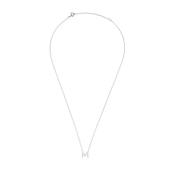 Beaverbrooks Silver Petite Initial M Necklace