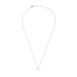 Beaverbrooks Silver Petite Initial N Necklace